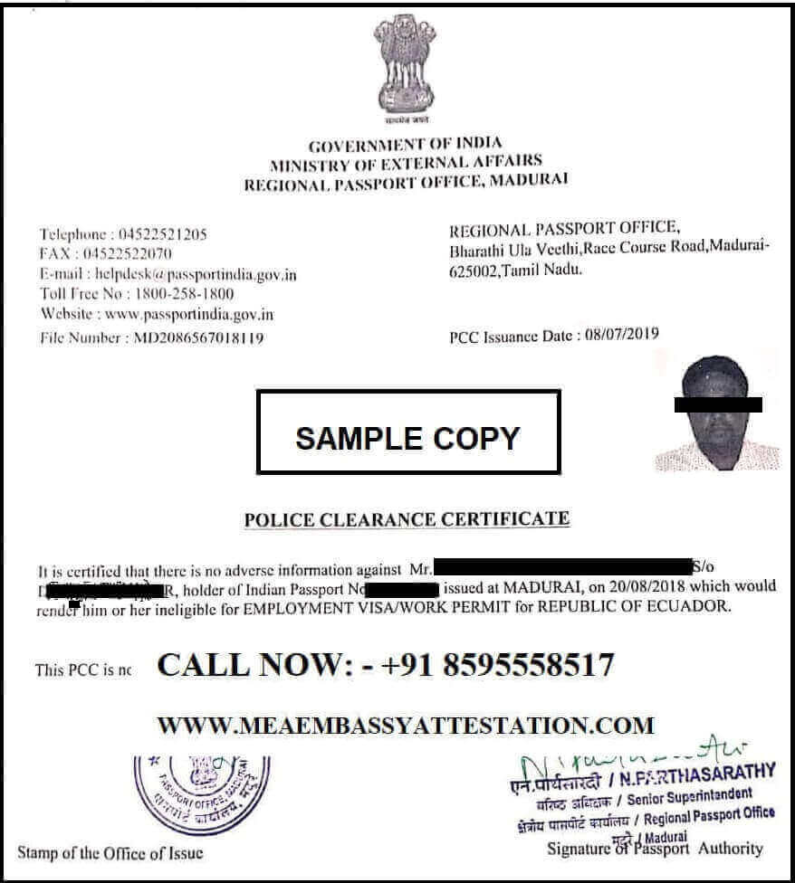 PCC Certificate Apostille In Hyderabad PCC Certificate Attestation In 