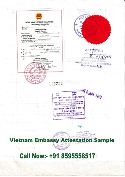 Vietnam embassy attestation