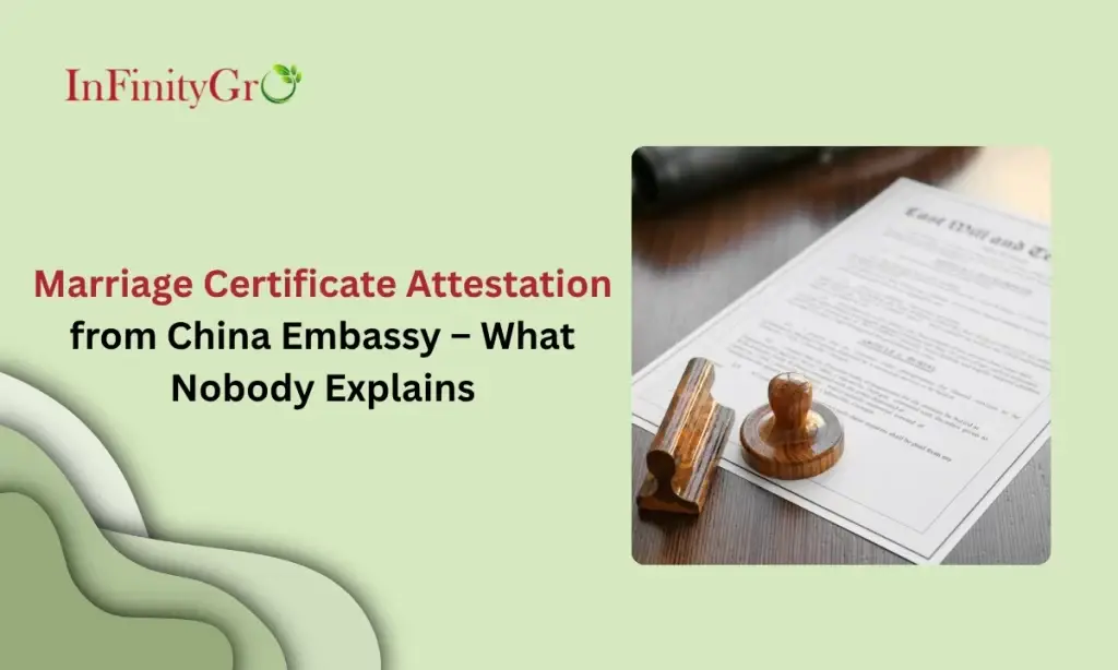 Marriage Certificate Attestation from China Embassy