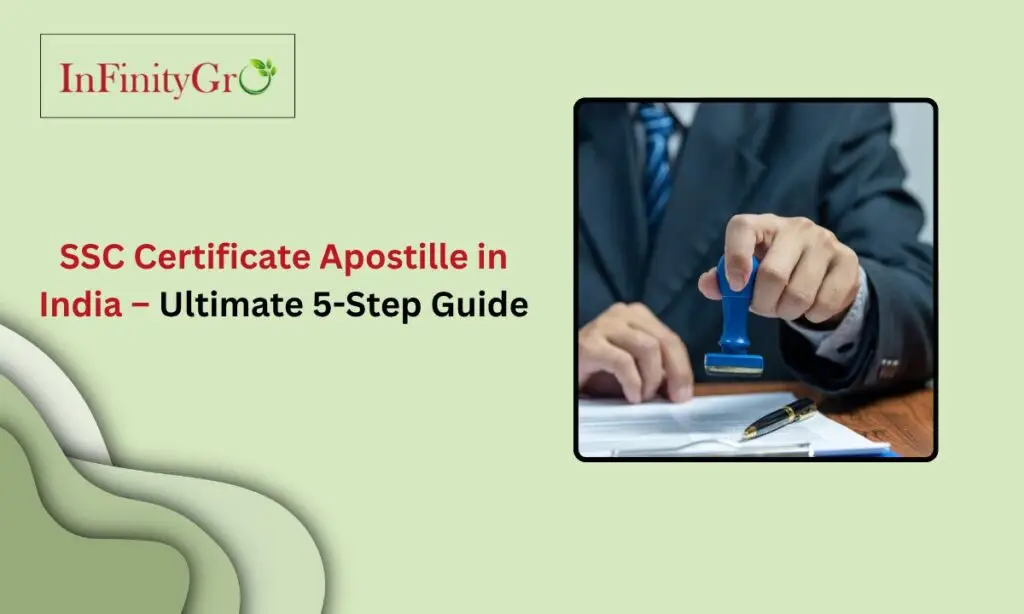 SSC Certificate Apostille in India