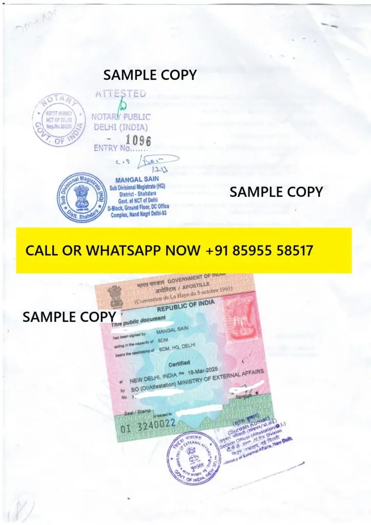 Unmarried Affidavit Apostille